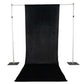 Black Crushed Velvet Backdrop Curtain – 5ft x 14ft Event Drape with Rod Pocket, Privacy Panel for Photo Booths & Events