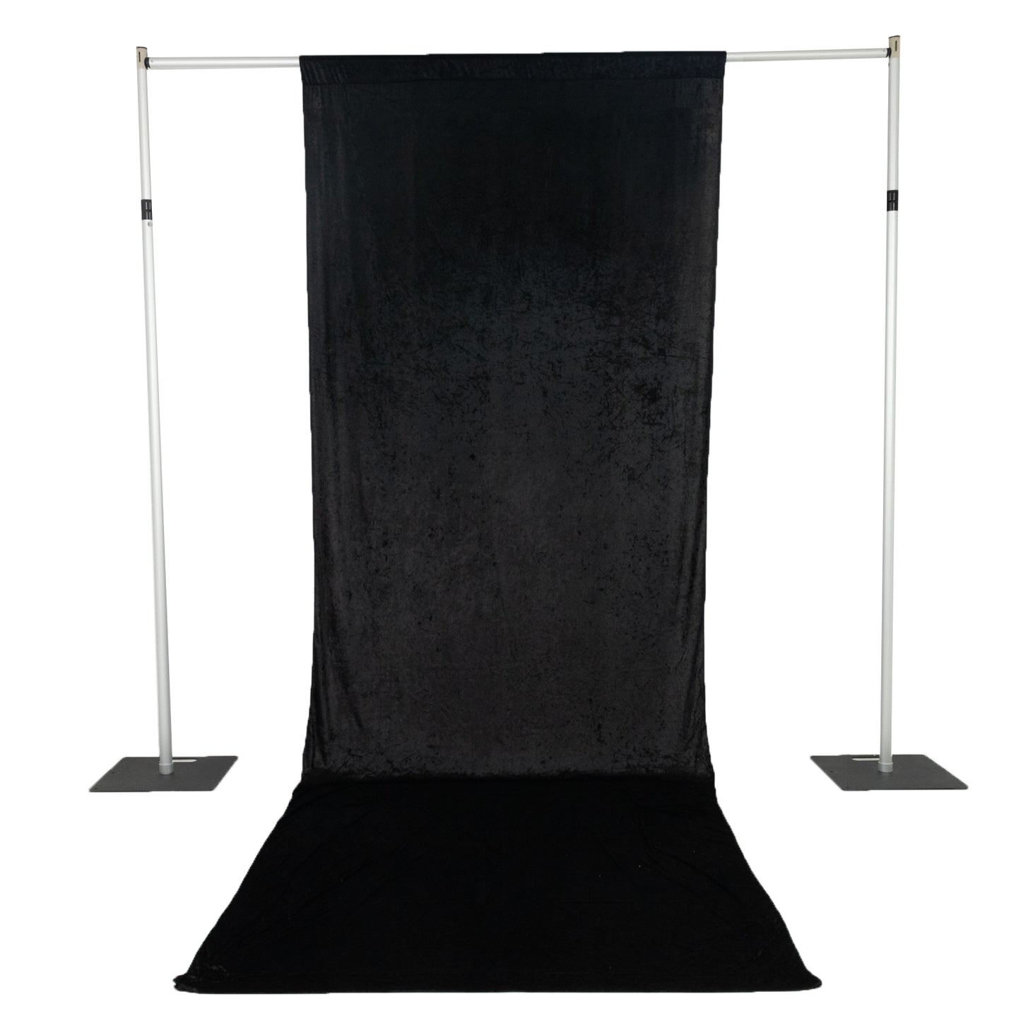 Black Crushed Velvet Backdrop Curtain – 5ft x 14ft Event Drape with Rod Pocket, Privacy Panel for Photo Booths & Events