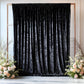 Black Crushed Velvet Backdrop Curtain – 5ft x 14ft Event Drape with Rod Pocket, Privacy Panel for Photo Booths & Events