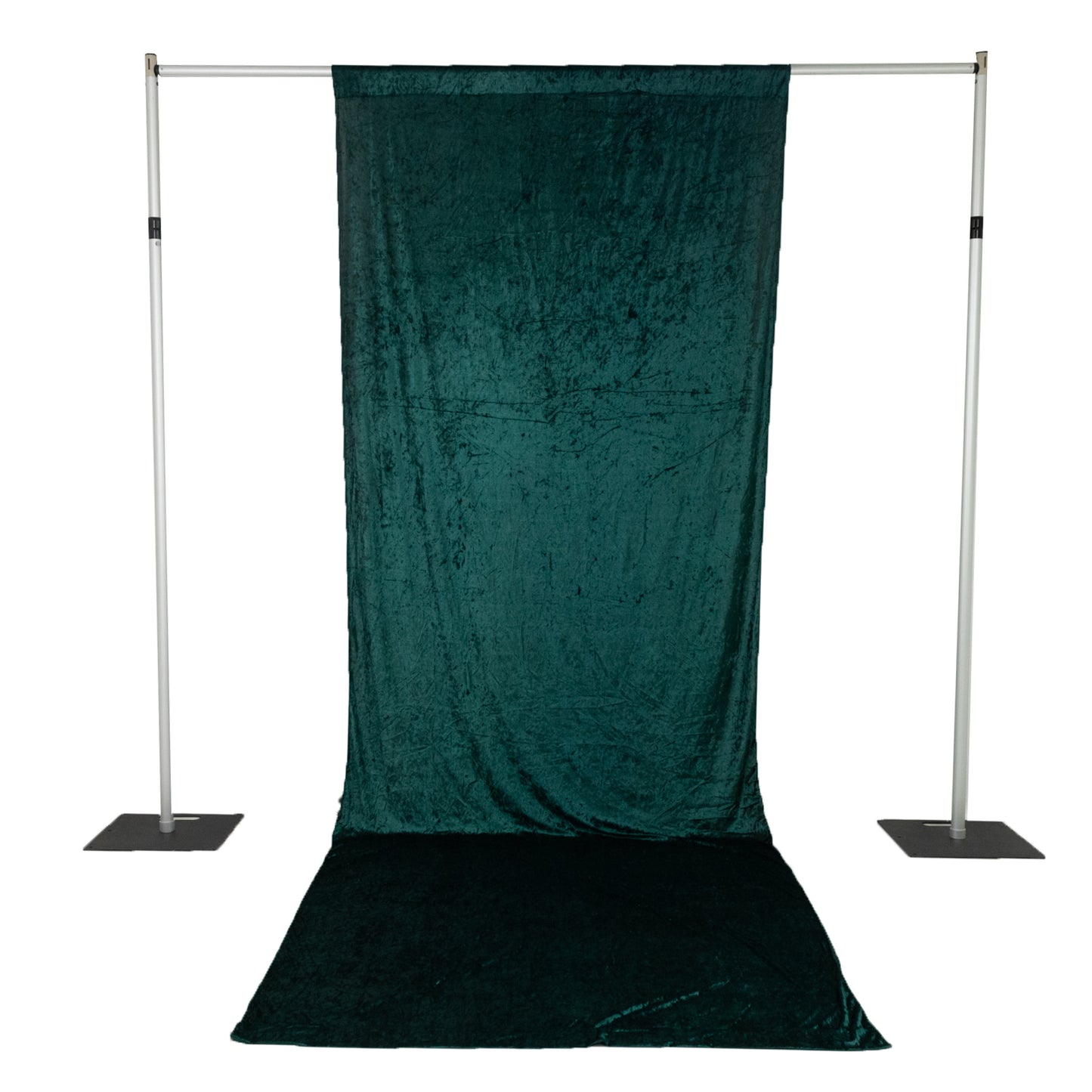 Hunter Emerald Green Crushed Velvet Backdrop Curtain – 5ft x 14ft Event Drape with Rod Pocket, Privacy Panel for Photo Booths & Events