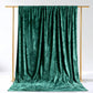 Hunter Emerald Green Crushed Velvet Backdrop Curtain – 5ft x 14ft Event Drape with Rod Pocket, Privacy Panel for Photo Booths & Events