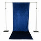 Navy Blue Crushed Velvet Backdrop Curtain – 5ft x 14ft Event Drape with Rod Pocket, Privacy Panel fo