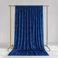 Navy Blue Crushed Velvet Backdrop Curtain – 5ft x 14ft Event Drape with Rod Pocket, Privacy Panel fo