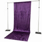 Purple Crushed Velvet Backdrop Curtain – 5ft x 14ft Event Drape with Rod Pocket, Privacy Panel for P