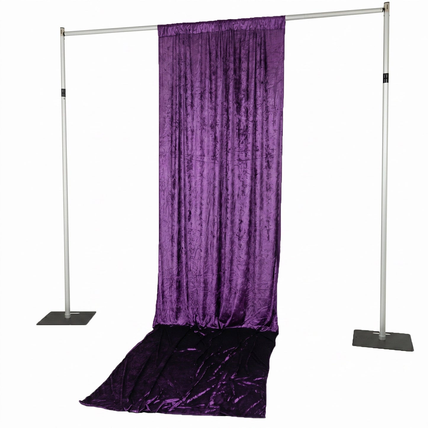 Purple Crushed Velvet Backdrop Curtain – 5ft x 14ft Event Drape with Rod Pocket, Privacy Panel for P