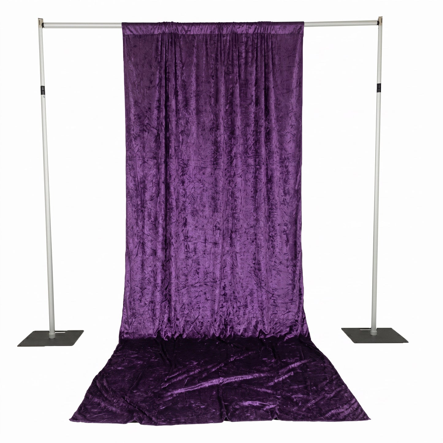 Purple Crushed Velvet Backdrop Curtain – 5ft x 14ft Event Drape with Rod Pocket, Privacy Panel for P