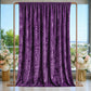 Purple Crushed Velvet Backdrop Curtain – 5ft x 14ft Event Drape with Rod Pocket, Privacy Panel for P