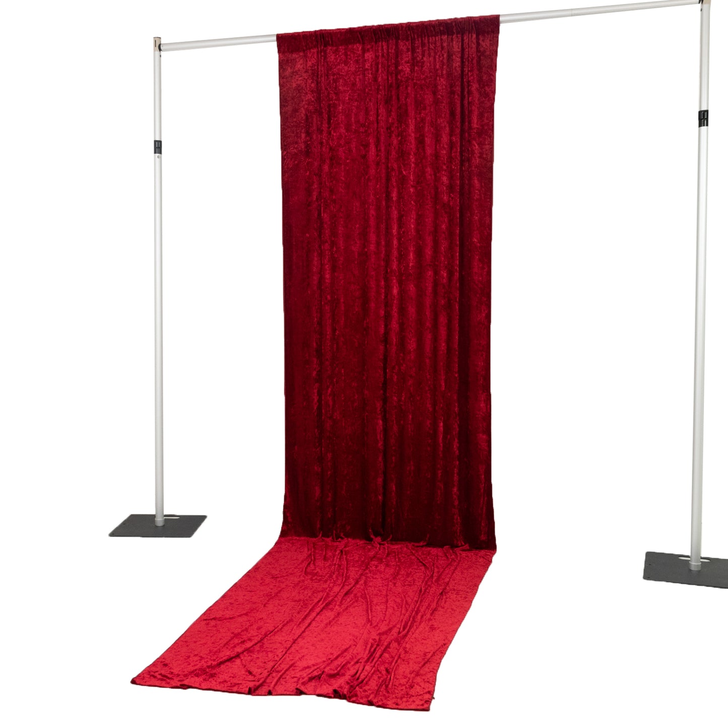 Red Crushed Velvet Backdrop Curtain – 5ft x 14ft Event Drape with Rod Pocket, Privacy Panel for Photo Booths & Events