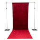 Red Crushed Velvet Backdrop Curtain – 5ft x 14ft Event Drape with Rod Pocket, Privacy Panel for Photo Booths & Events