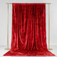 Red Crushed Velvet Backdrop Curtain – 5ft x 14ft Event Drape with Rod Pocket, Privacy Panel for Photo Booths & Events