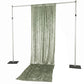 Sage Green Crushed Velvet Backdrop Curtain – 5ft x 14ft Event Drape with Rod Pocket, Privacy Panel f