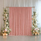 Dusty Rose Crushed Velvet Backdrop Curtain – 8ft x 8ft Event Drape with Rod Pocket, Privacy Panel fo