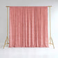 Dusty Rose Crushed Velvet Backdrop Curtain – 8ft x 8ft Event Drape with Rod Pocket, Privacy Panel fo