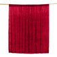 Burgundy Crushed Velvet Backdrop Curtain – 8ft x 8ft Event Drape with Rod Pocket, Privacy Panel for Photo Booths & Events
