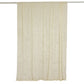 Ivory Crushed Velvet Backdrop Curtain – 8ft x 8ft Event Drape with Rod Pocket, Privacy Panel for Photo Booths & Events