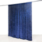 Navy Blue Crushed Velvet Backdrop Curtain – 8ft x 8ft Event Drape with Rod Pocket, Privacy Panel for Photo Booths & Events