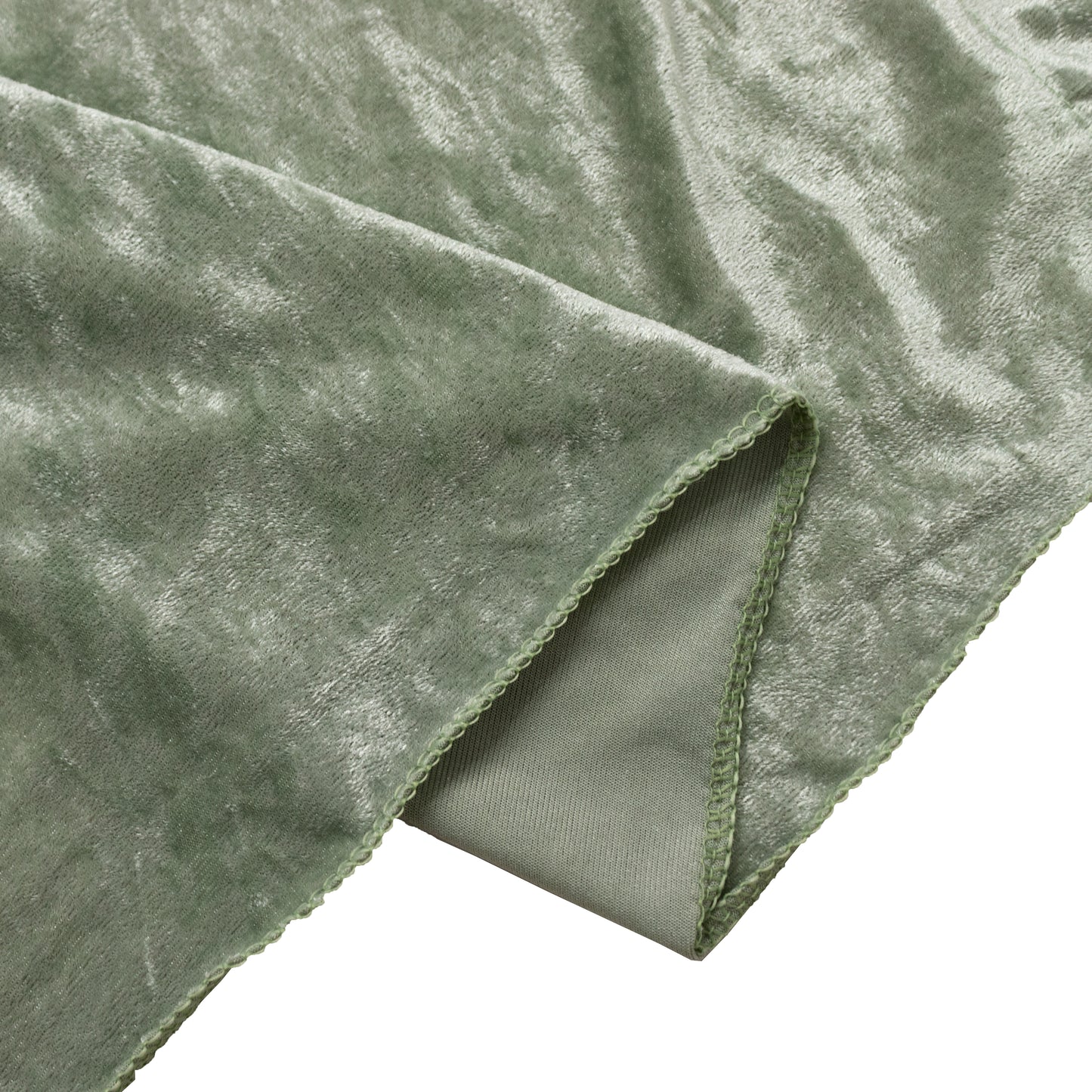 Sage Green Crushed Velvet Backdrop Curtain – 8ft x 8ft Event Drape with Rod Pocket, Privacy Panel for Photo Booths & Events