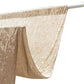 10ft x 10ft Premium Crushed Velvet Backdrop Curtain Beige – Photo Booth Backdrop & Event Drape Panel