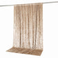 10ft x 10ft Premium Crushed Velvet Backdrop Curtain Beige – Photo Booth Backdrop & Event Drape Panel