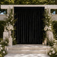 10ft x 10ft Premium Crushed Velvet Backdrop Curtain Black – Photo Booth Backdrop & Event Drape Panel