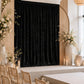 10ft x 10ft Premium Crushed Velvet Backdrop Curtain Black – Photo Booth Backdrop & Event Drape Panel