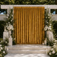 10ft x 10ft Premium Crushed Velvet Backdrop Curtain Gold – Photo Booth Backdrop & Event Drape Panel 