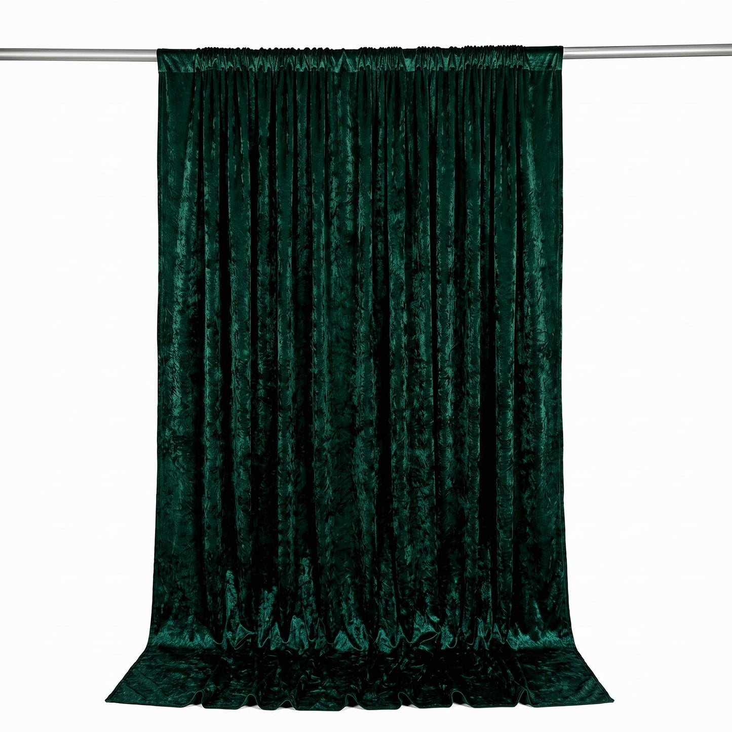 10ft x 10ft Premium Crushed Velvet Backdrop Curtain Hunter Emerald Green – Photo Booth Backdrop & Ev