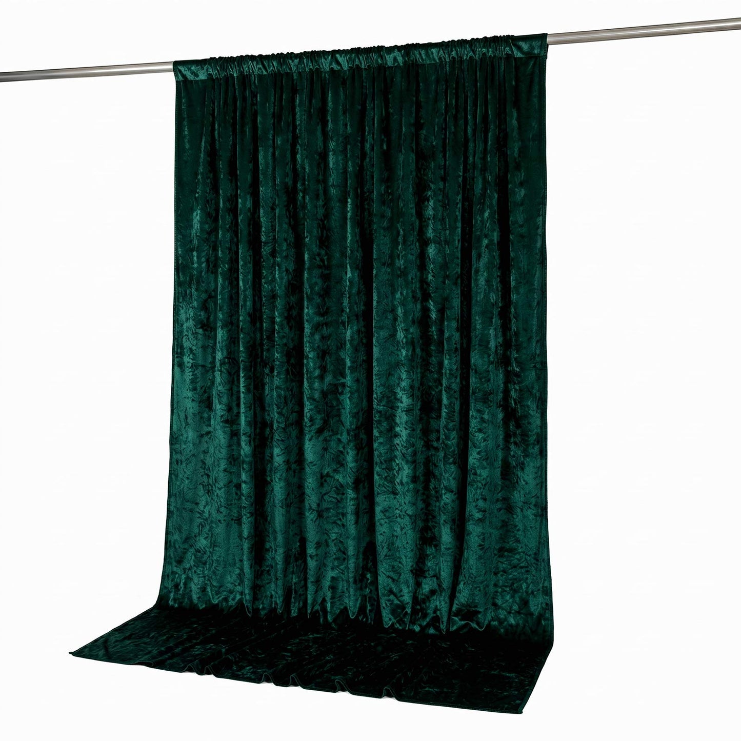 10ft x 10ft Premium Crushed Velvet Backdrop Curtain Hunter Emerald Green – Photo Booth Backdrop & Ev