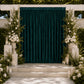 10ft x 10ft Premium Crushed Velvet Backdrop Curtain Hunter Emerald Green – Photo Booth Backdrop & Ev