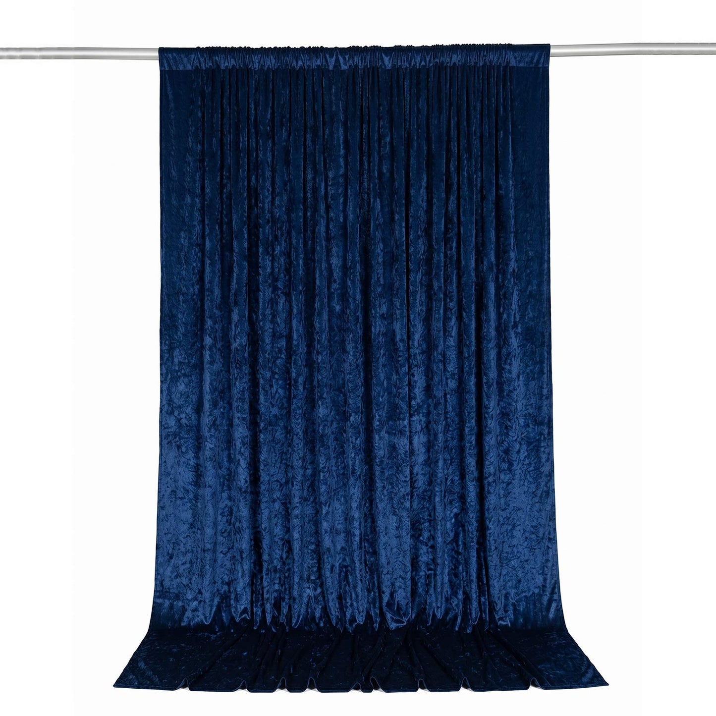 10ft x 10ft Premium Crushed Velvet Backdrop Curtain Navy Blue – Photo Booth Backdrop & Event Drape P