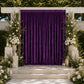 10ft x 10ft Premium Crushed Velvet Backdrop Curtain Purple – Photo Booth Backdrop & Event Drape Pane