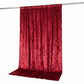 10ft x 10ft Premium Crushed Velvet Backdrop Curtain Red – Photo Booth Backdrop & Event Drape Panel w