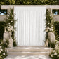 10ft x 10ft Premium Crushed Velvet Backdrop Curtain White – Photo Booth Backdrop & Event Drape Panel