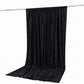 10ft x 12ft Premium Crushed Velvet Backdrop Curtain Black – Wedding Backdrop Panel & Event Drapery w