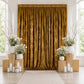 10ft x 12ft Premium Crushed Velvet Backdrop Curtain Gold – Wedding Backdrop Panel & Event Drapery wi