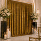 10ft x 12ft Premium Crushed Velvet Backdrop Curtain Gold – Wedding Backdrop Panel & Event Drapery wi