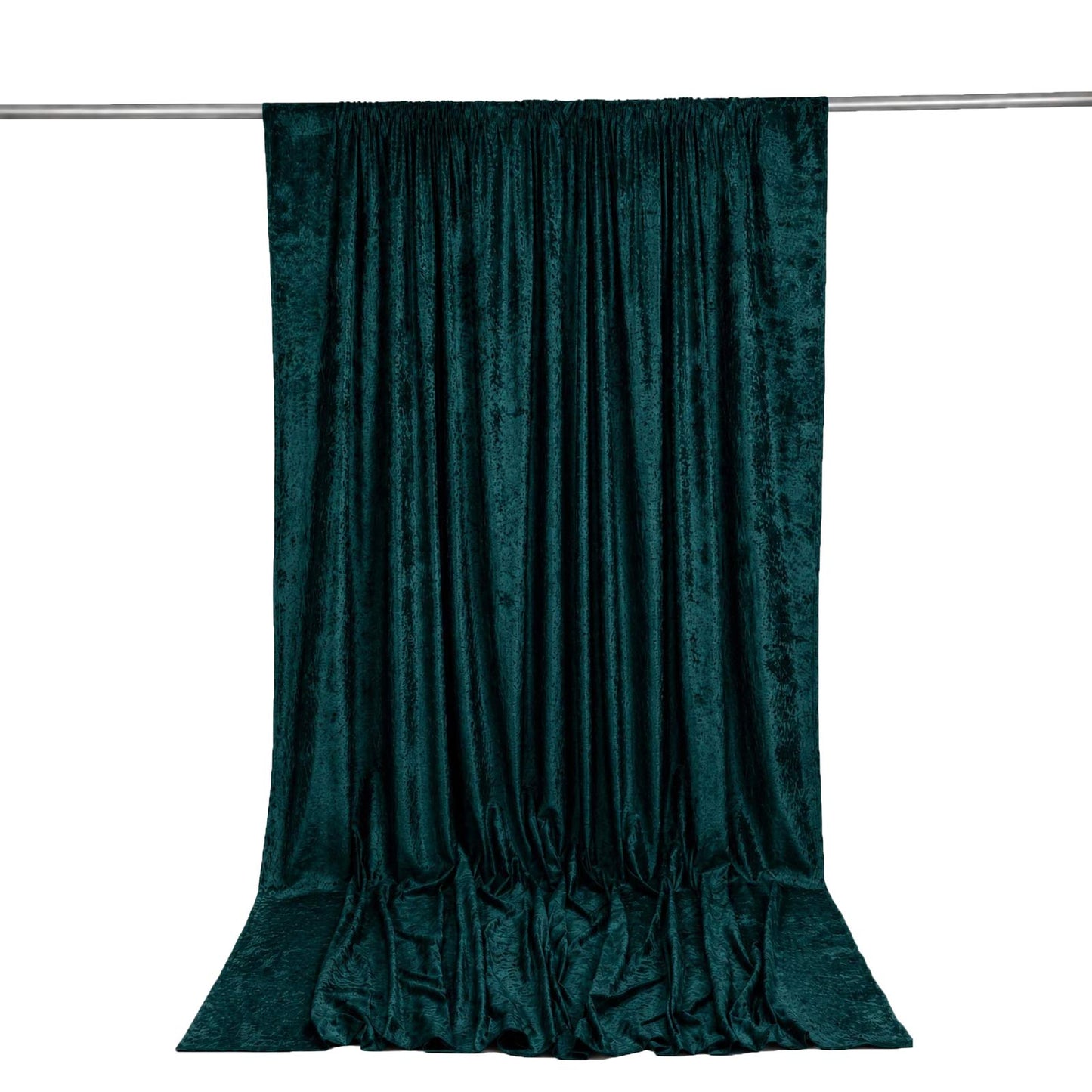 10ft x 12ft Premium Crushed Velvet Backdrop Curtain Hunter Emerald Green – Wedding Backdrop Panel & 