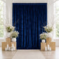 10ft x 12ft Premium Crushed Velvet Backdrop Curtain Navy Blue – Wedding Backdrop Panel & Event Drape