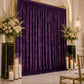 10ft x 12ft Premium Crushed Velvet Backdrop Curtain Purple – Wedding Backdrop Panel & Event Drapery 