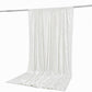 10ft x 12ft Premium Crushed Velvet Backdrop Curtain White – Wedding Backdrop Panel & Event Drapery w