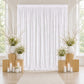 10ft x 12ft Premium Crushed Velvet Backdrop Curtain White – Wedding Backdrop Panel & Event Drapery w