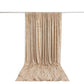 10ft x 14ft Premium Crushed Velvet Backdrop Curtain Beige – Stage Backdrop Panel & Event Drape with 