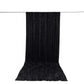 10ft x 14ft Premium Crushed Velvet Backdrop Curtain Black – Stage Backdrop Panel & Event Drape with 