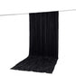10ft x 14ft Premium Crushed Velvet Backdrop Curtain Black – Stage Backdrop Panel & Event Drape with 