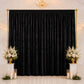 10ft x 14ft Premium Crushed Velvet Backdrop Curtain Black – Stage Backdrop Panel & Event Drape with 