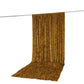 10ft x 14ft Premium Crushed Velvet Backdrop Curtain Gold – Stage Backdrop Panel & Event Drape with R