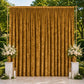 10ft x 14ft Premium Crushed Velvet Backdrop Curtain Gold – Stage Backdrop Panel & Event Drape with R