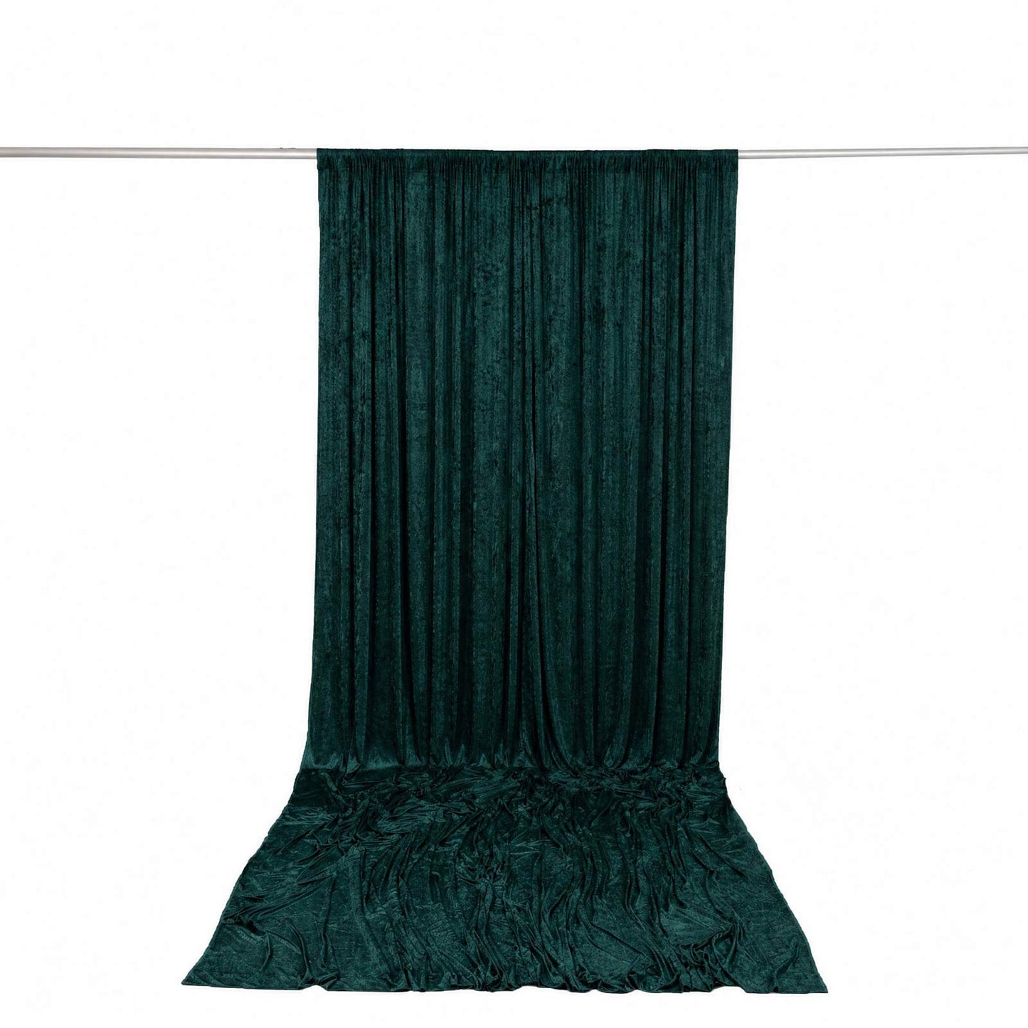 10ft x 14ft Premium Crushed Velvet Backdrop Curtain Hunter Emerald Green – Stage Backdrop Panel & Ev