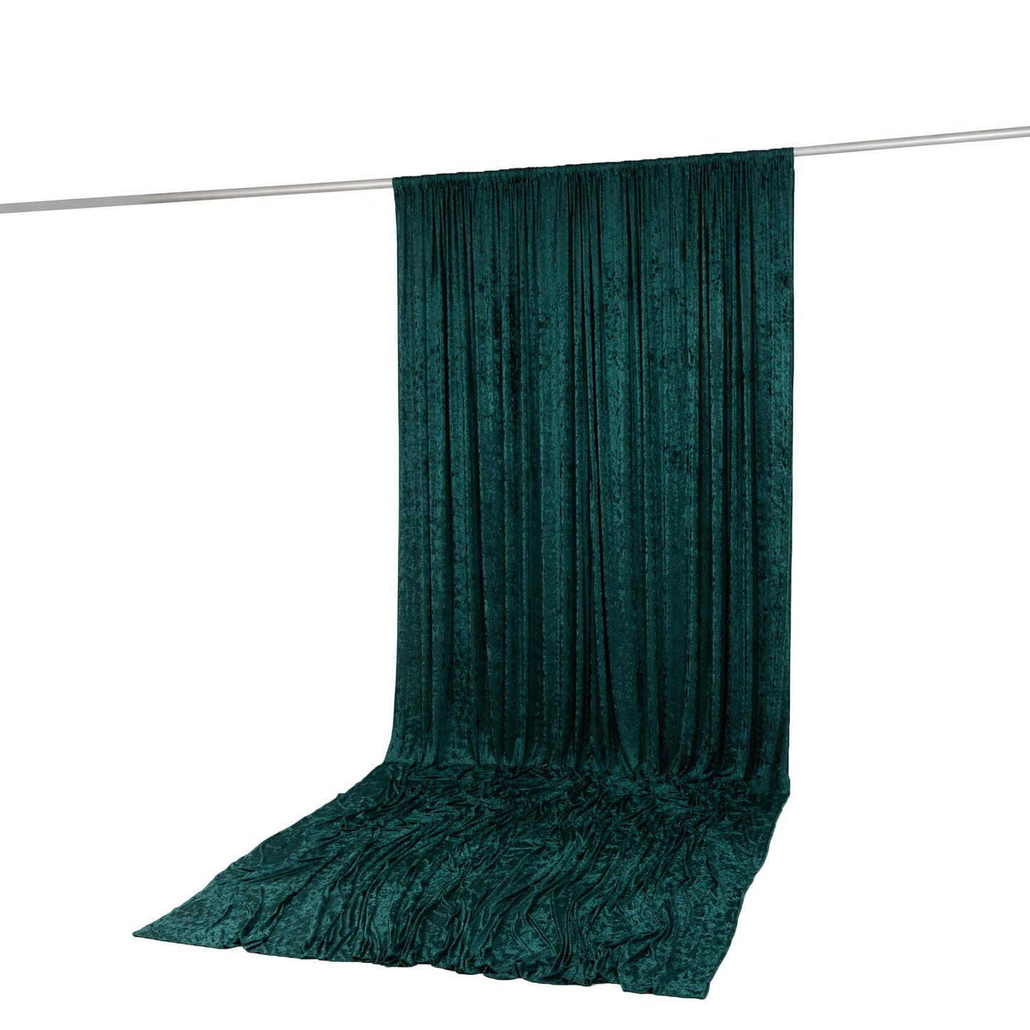 10ft x 14ft Premium Crushed Velvet Backdrop Curtain Hunter Emerald Green – Stage Backdrop Panel & Ev