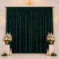 10ft x 14ft Premium Crushed Velvet Backdrop Curtain Hunter Emerald Green – Stage Backdrop Panel & Ev